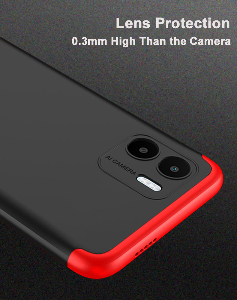 LEEKA Redmi A1 Full 3in1 Cover 360º Shockproof Armour Hard Matte PC Case