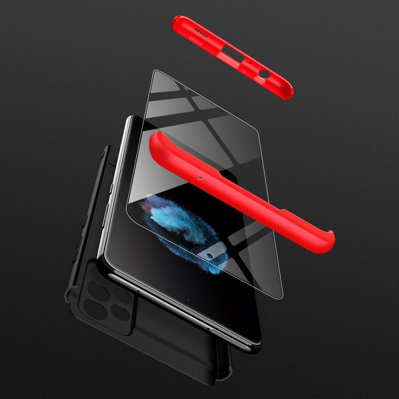 LEEKA Samsung A72 Full 3in1 Cover 360º Shockproof Armour Hard Matte PC Case