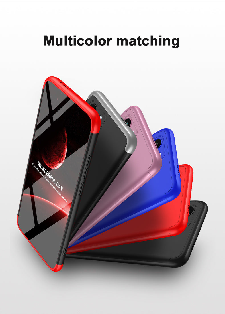 LEEKA Redmi A1 Full 3in1 Cover 360º Shockproof Armour Hard Matte PC Case