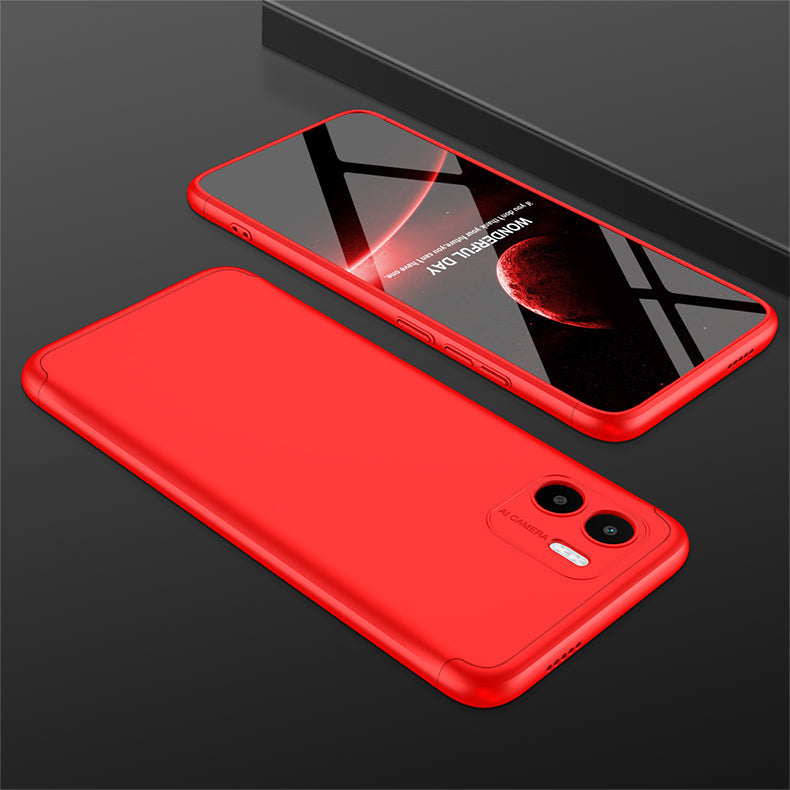 LEEKA Redmi A1 Full 3in1 Cover 360º Shockproof Armour Hard Matte PC Case