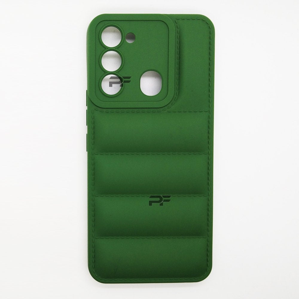 Puffer Case Jacket Cushion Back Cover for Techno SPARK 8C