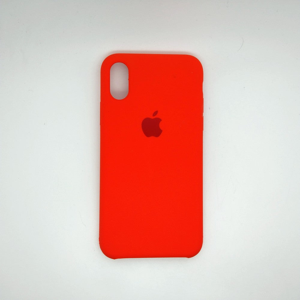 apple silicone case Velvet inner cover Hard back cover for iPhone X / XS