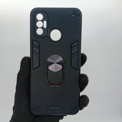 Tecno Spark 7 Hard PC Case with ring holder Shockproof Slim back Cover
