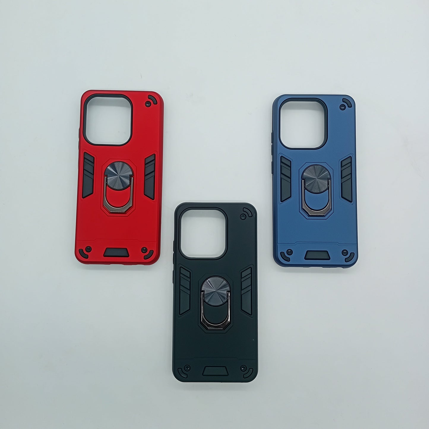 infinix Smart 7 Hard PC Case with ring holder Shockproof Slim back Cover