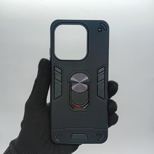 infinix Smart 7 Hard PC Case with ring holder Shockproof Slim back Cover