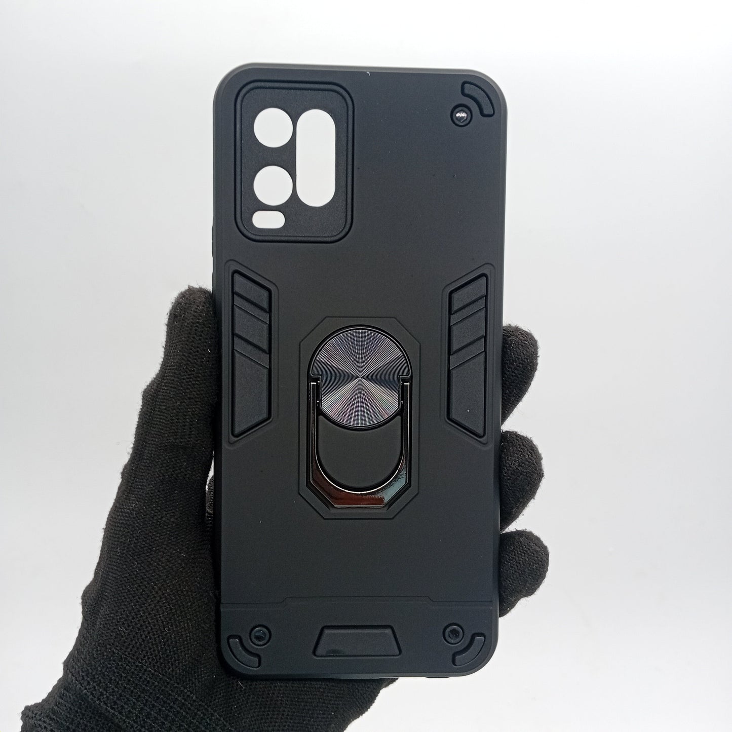 Vivo Y21 Hard PC Case with ring holder Shockproof Slim back Cover