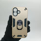 iPhone 16 Hard PC Case with ring holder Shockproof Slim back Cover