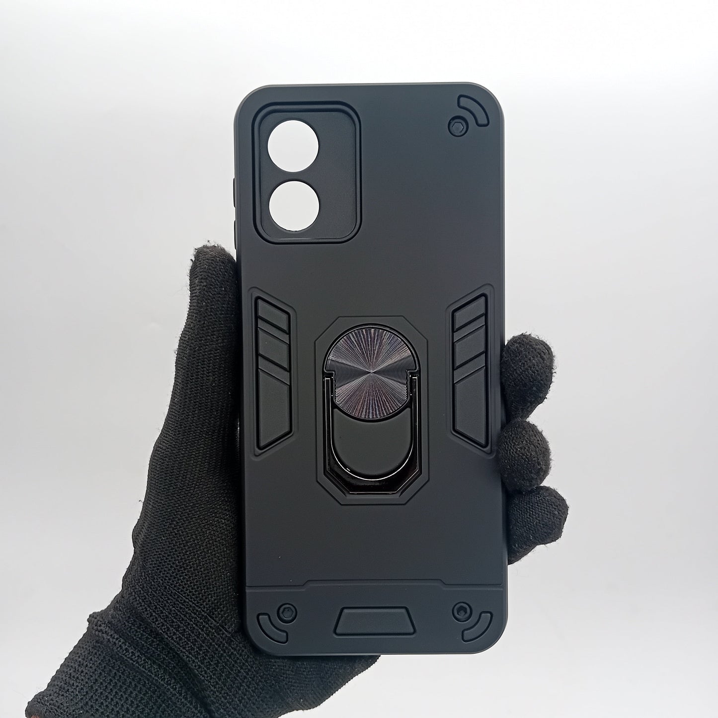 Motorola E13 Hard PC Case with ring holder Shockproof Slim back Cover