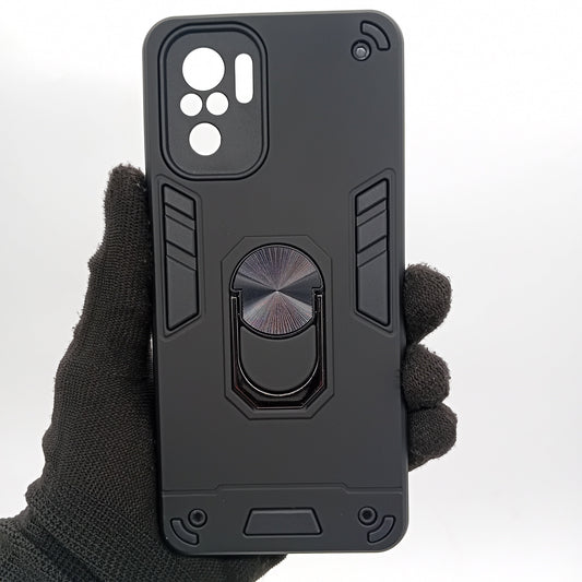 Redmi Note 10 Hard PC Case with ring holder Shockproof Slim back Cover