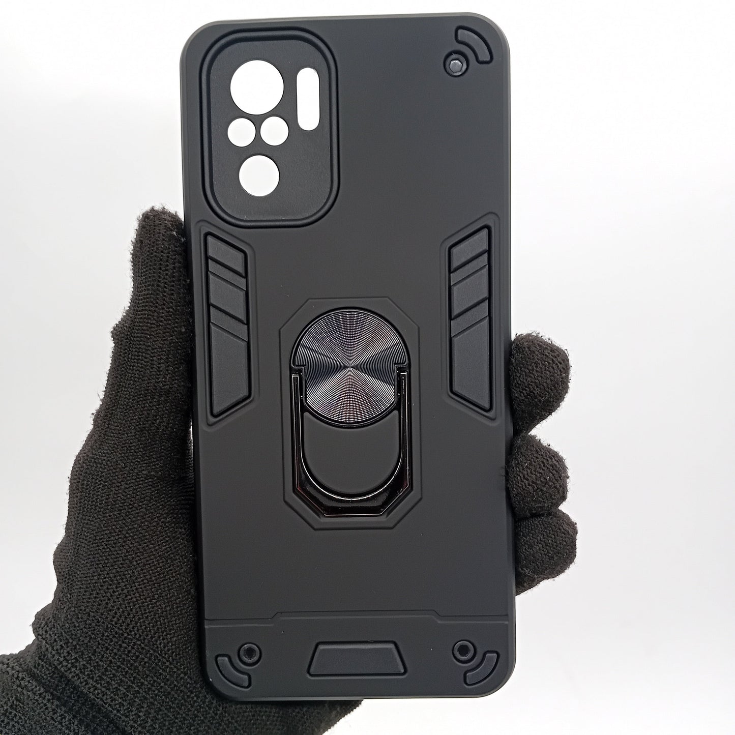 Redmi Note 10 Hard PC Case with ring holder Shockproof Slim back Cover