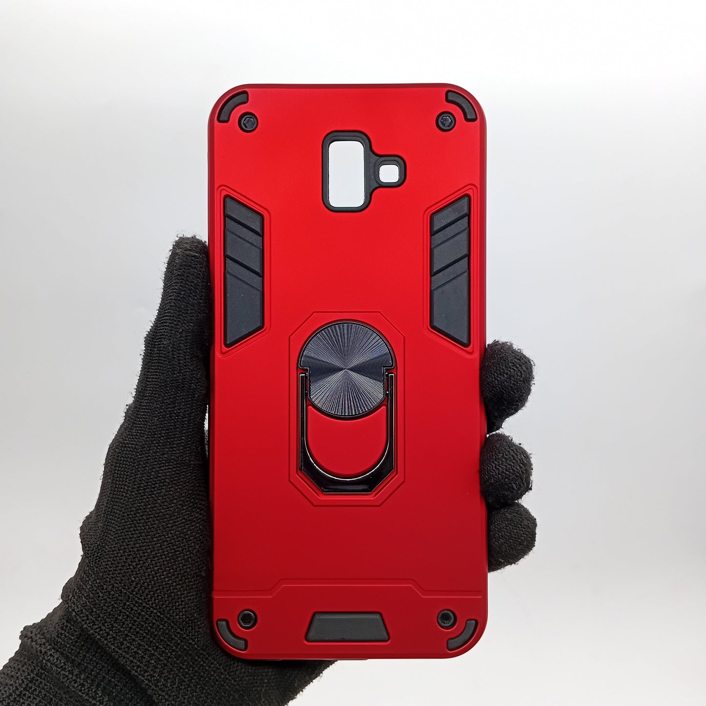 Samsung J6 Plus Hard PC Case with ring holder Shockproof Slim back Cover