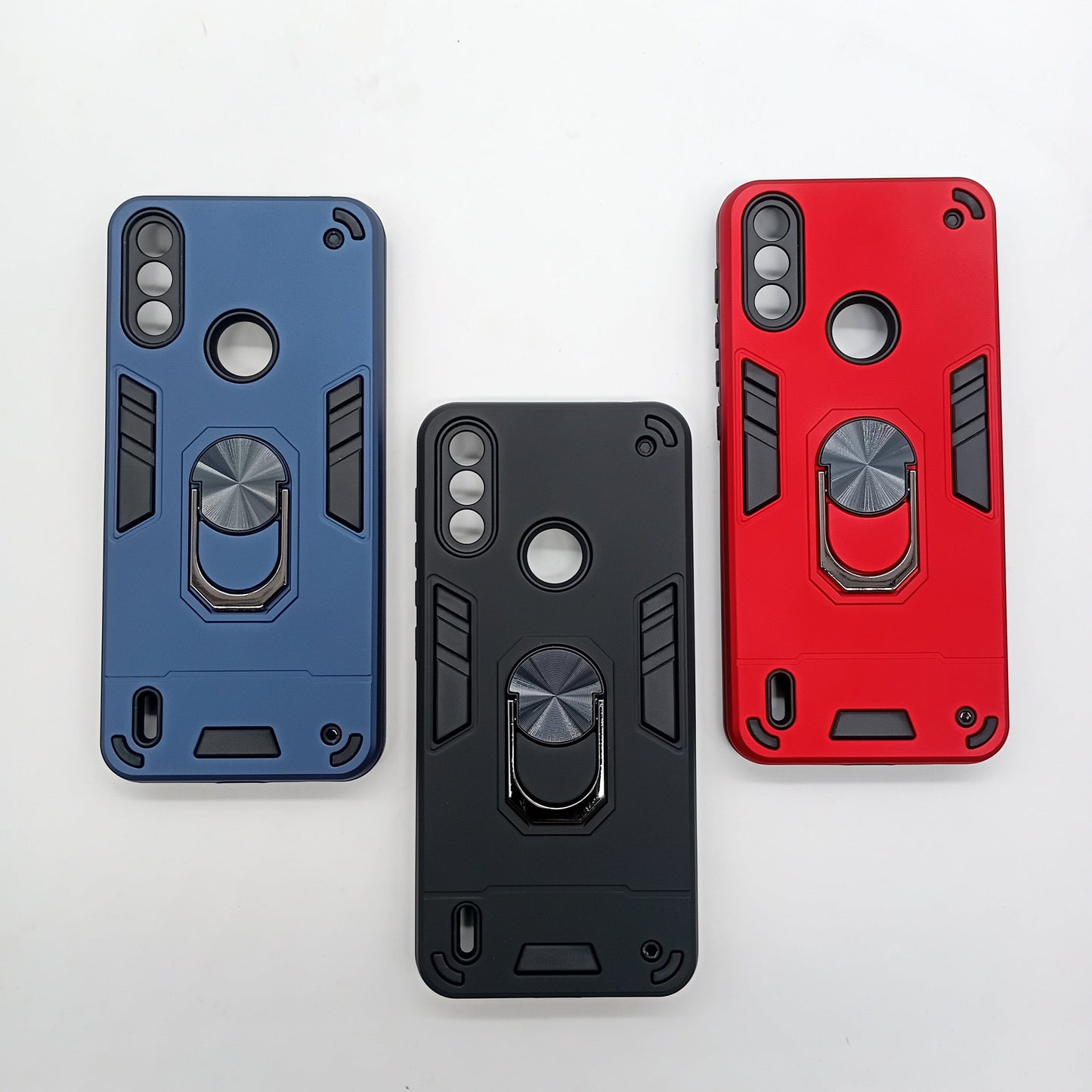 Motorola E7 Hard PC Case with ring holder Shockproof Slim back Cover