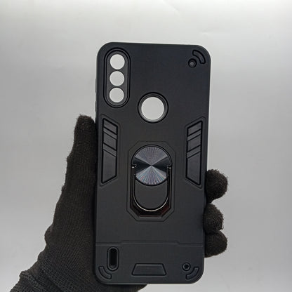 Motorola E7 Hard PC Case with ring holder Shockproof Slim back Cover