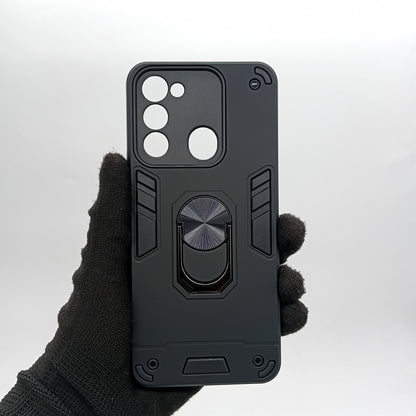 Tecno Spark 8C Hard PC Case with ring holder Shockproof Slim back Cover