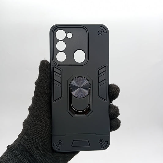 Tecno Spark 8C Hard PC Case with ring holder Shockproof Slim back Cover
