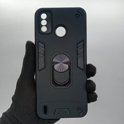 Tecno Spark 6 Go Hard PC Case with ring holder Shockproof Slim back Cover