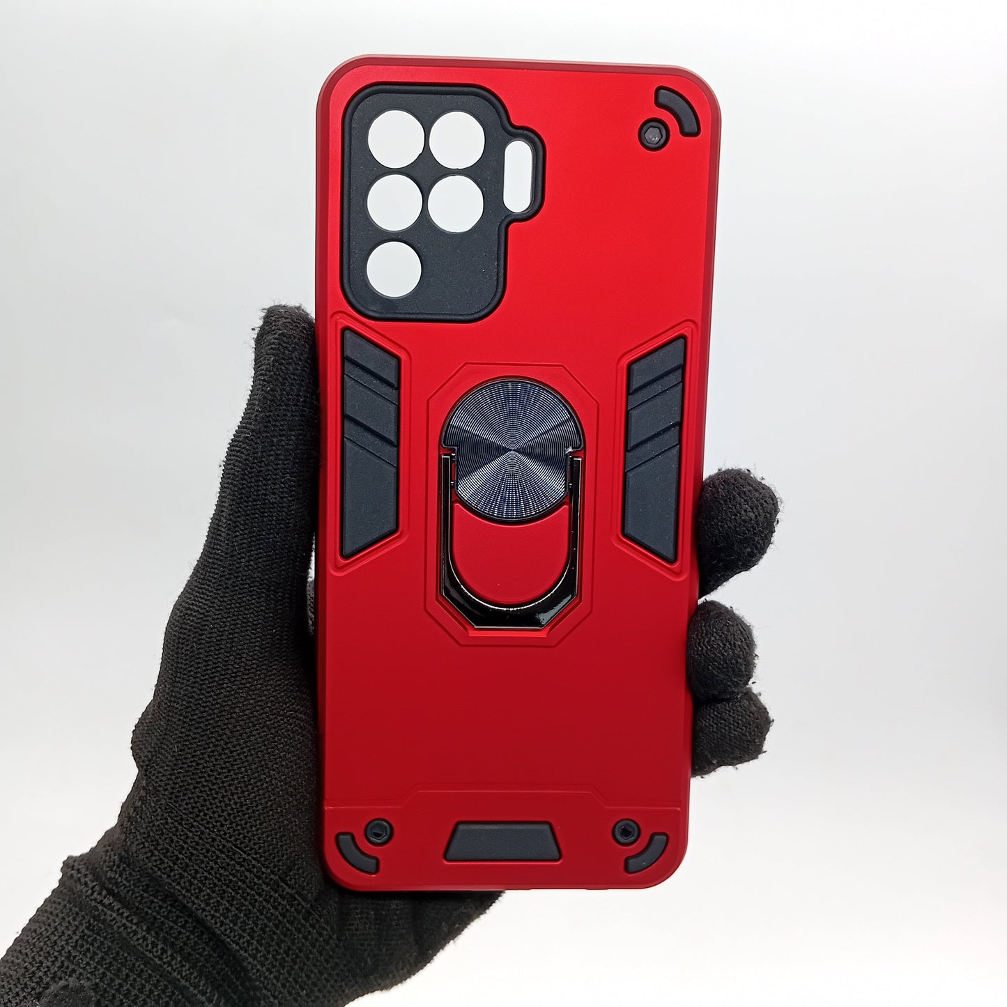 OPPO F19 Pro Hard PC Case with ring holder Shockproof Slim back Cover
