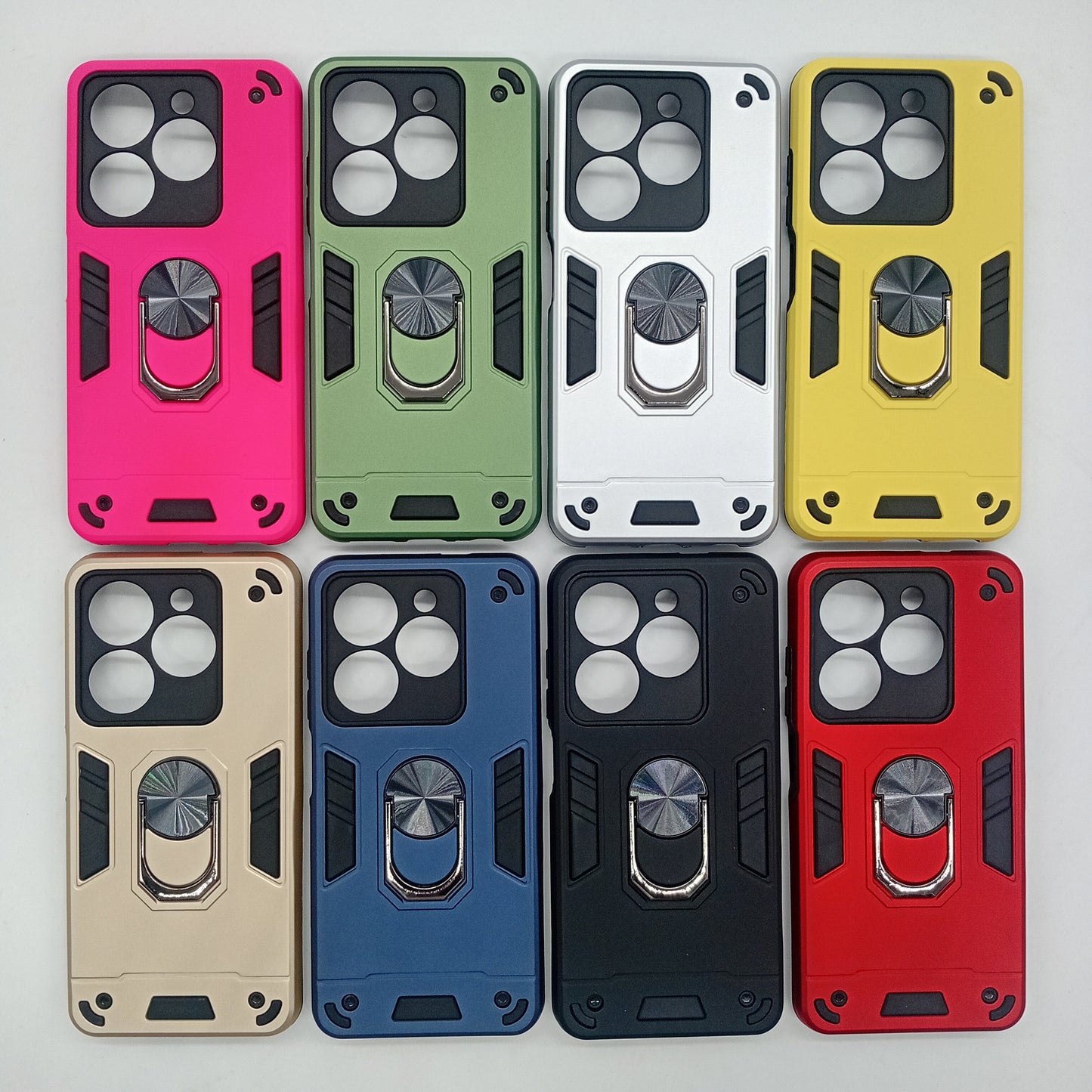 infinix Smart 8 Hard PC Case with ring holder Shockproof Slim back Cover