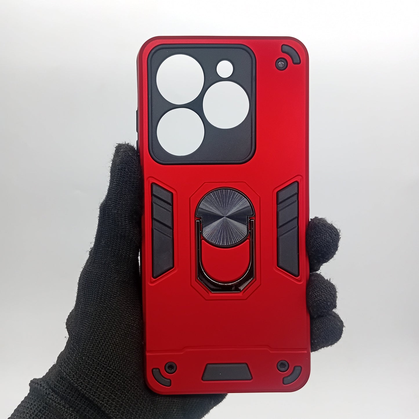 infinix Smart 8 Hard PC Case with ring holder Shockproof Slim back Cover