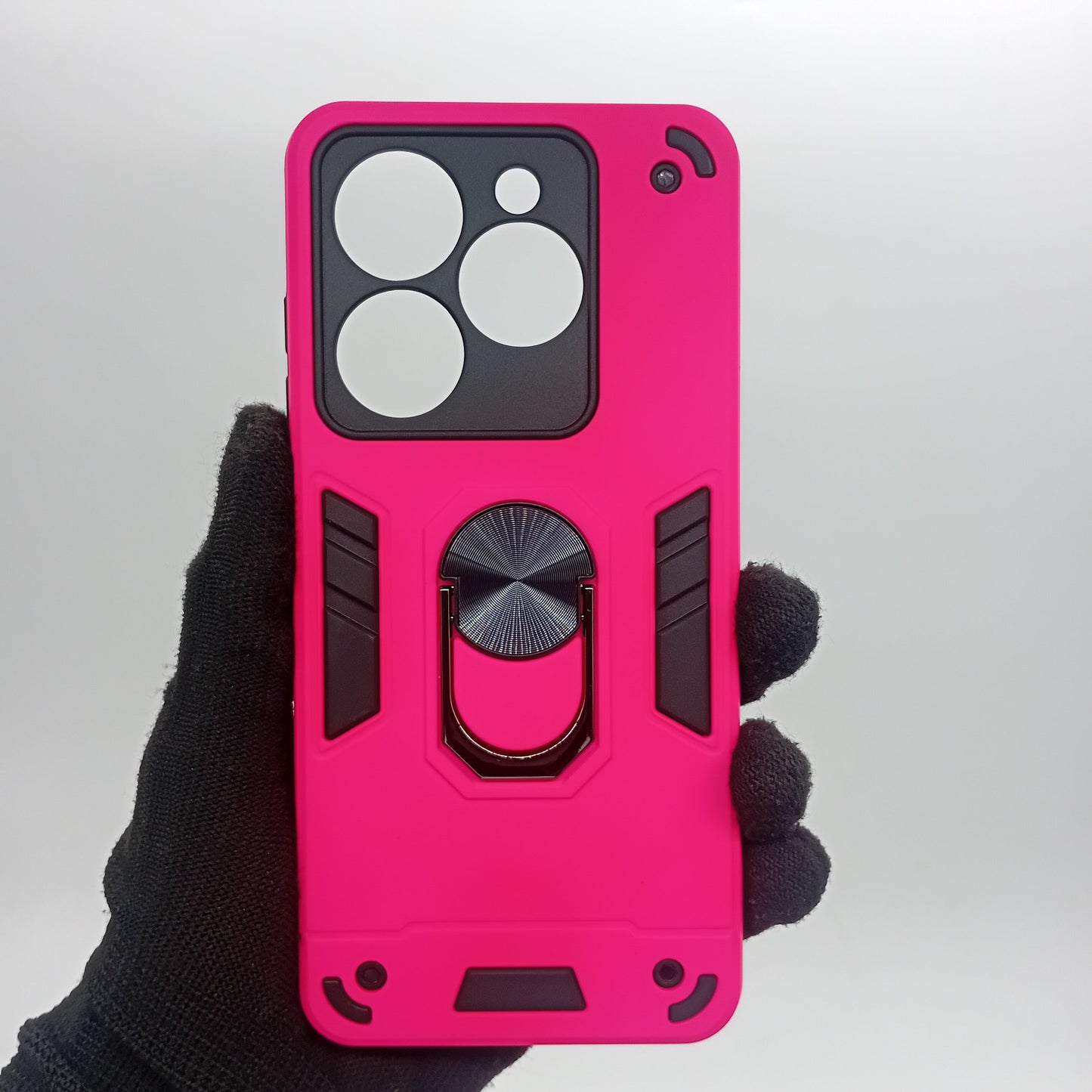 infinix Smart 8 Hard PC Case with ring holder Shockproof Slim back Cover
