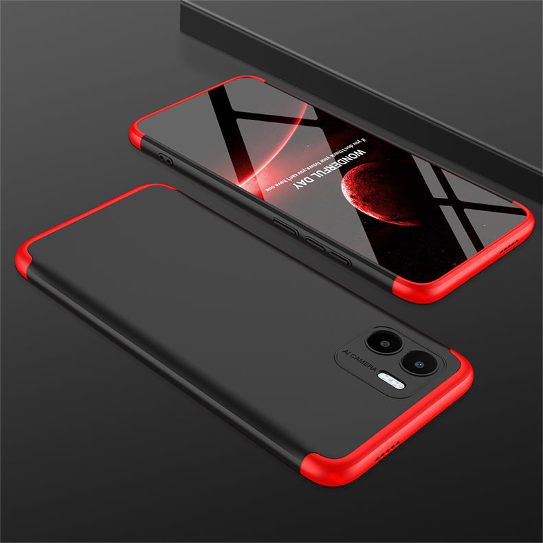 LEEKA Redmi A1 Full 3in1 Cover 360º Shockproof Armour Hard Matte PC Case