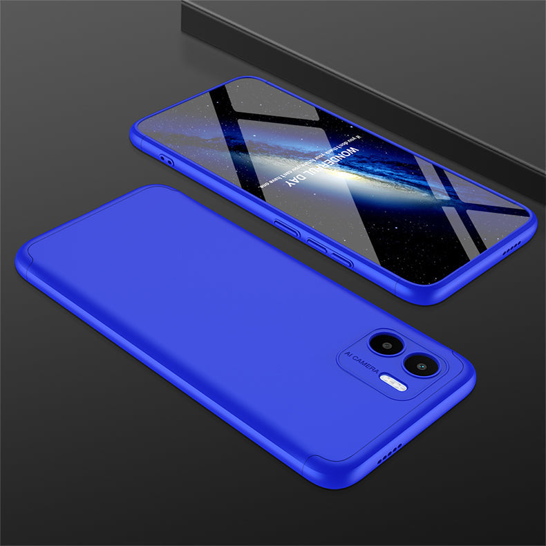 LEEKA Redmi A1 Full 3in1 Cover 360º Shockproof Armour Hard Matte PC Case