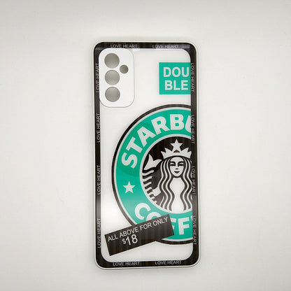 M52 5G Starbucks Series High Quality Perfect Cover Full Lens Protective Transparent TPU Case For Samsung M52 5G