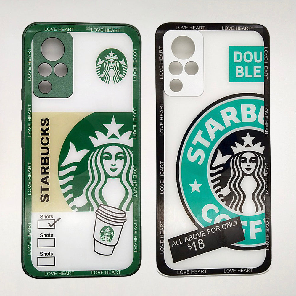 V21 Starbucks Series High Quality Perfect Cover Full Lens Protective Transparent TPU Case For Vivo V21