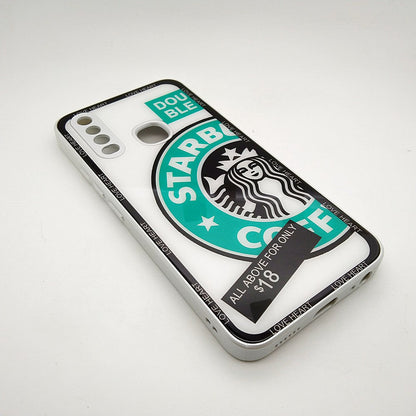 Y12 Starbucks Series High Quality Perfect Cover Full Lens Protective Transparent TPU Case For Vivo Y12