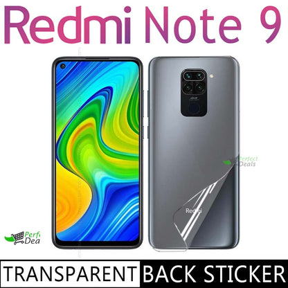 Clear Skin Back Sticker for Redmi Note 9