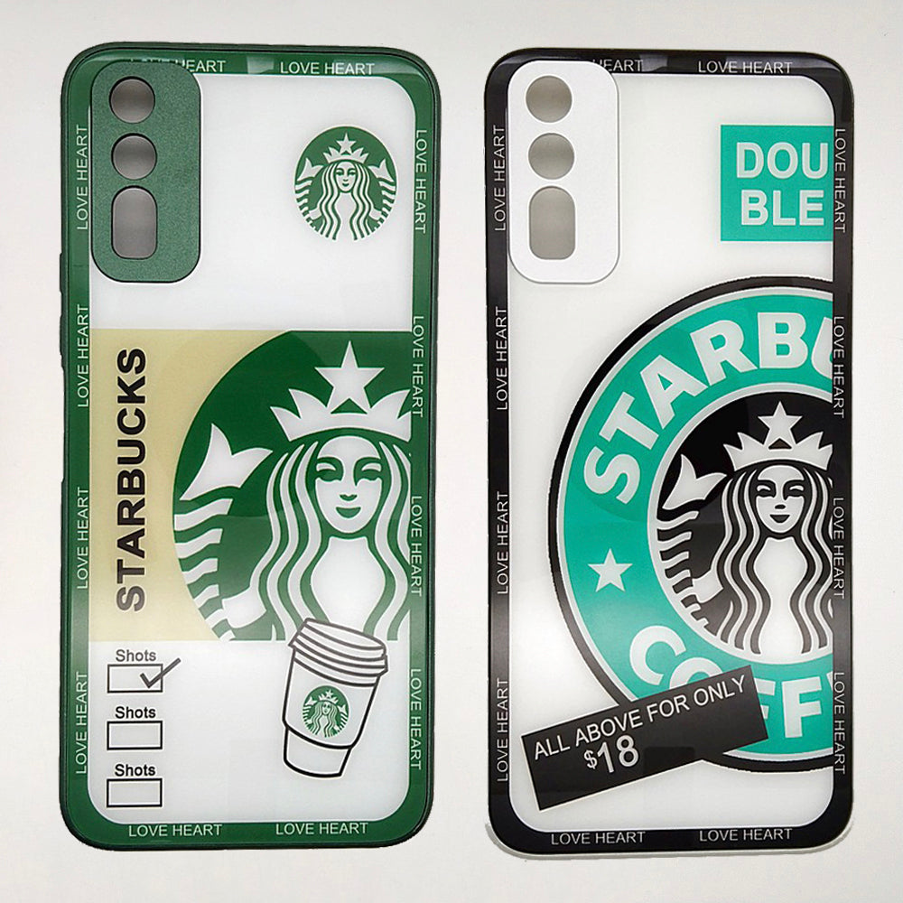 Y20 Starbucks Series High Quality Perfect Cover Full Lens Protective Transparent TPU Case For Vivo Y20