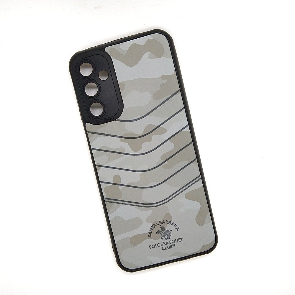 Samsung M14 POLO clothe texture case velvet Back Cover Grey