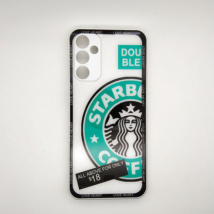 M14 5G Starbucks Series High Quality Perfect Cover Full Lens Protective Transparent TPU Case For Samsung M14 5G