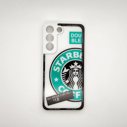 S22 Plus Starbucks Series High Quality Perfect Cover Full Lens Protective Transparent TPU Case For Samsung S22 Plus