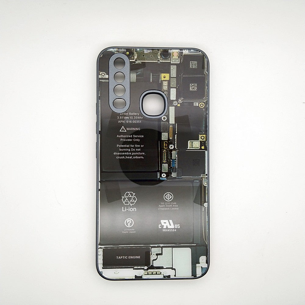 Circuit Board High Quality Hard Cover Full Camera Lens Protective Case for Vivo Y12