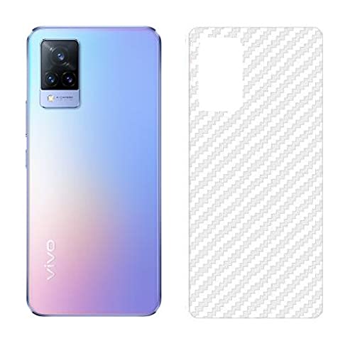 Vivo V21 carbon Back Clear Skin Sticker