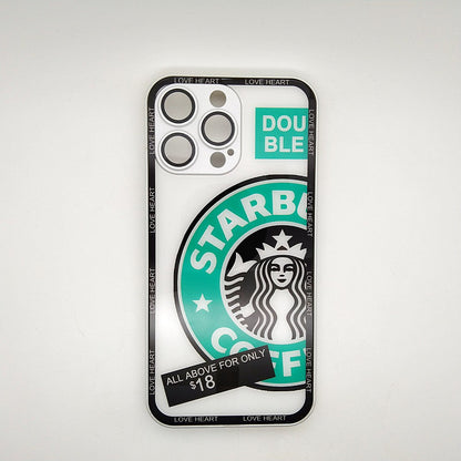 Starbucks Full Camera Lens Protective Hard Shel PC Case For apple iPhone 14 Pro Max