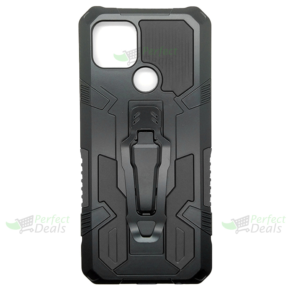 iCrystal Hybrid Anti Shock Case with Holder and Stand for OPPO A15