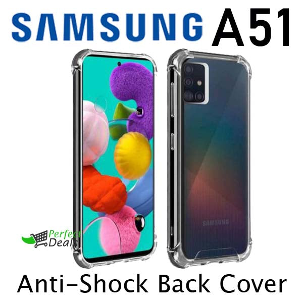 AntiShock Clear Back Cover Soft Silicone TPU Bumper case for Samsung A51