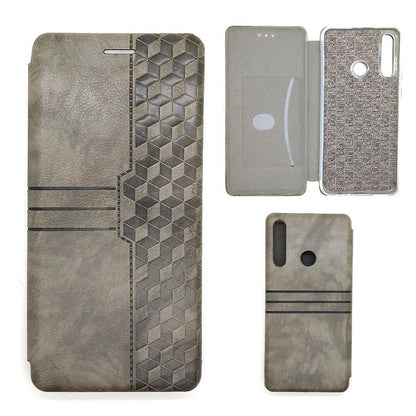 Huawei Y6p Leather Pouch Case Premium Leather texture full cover