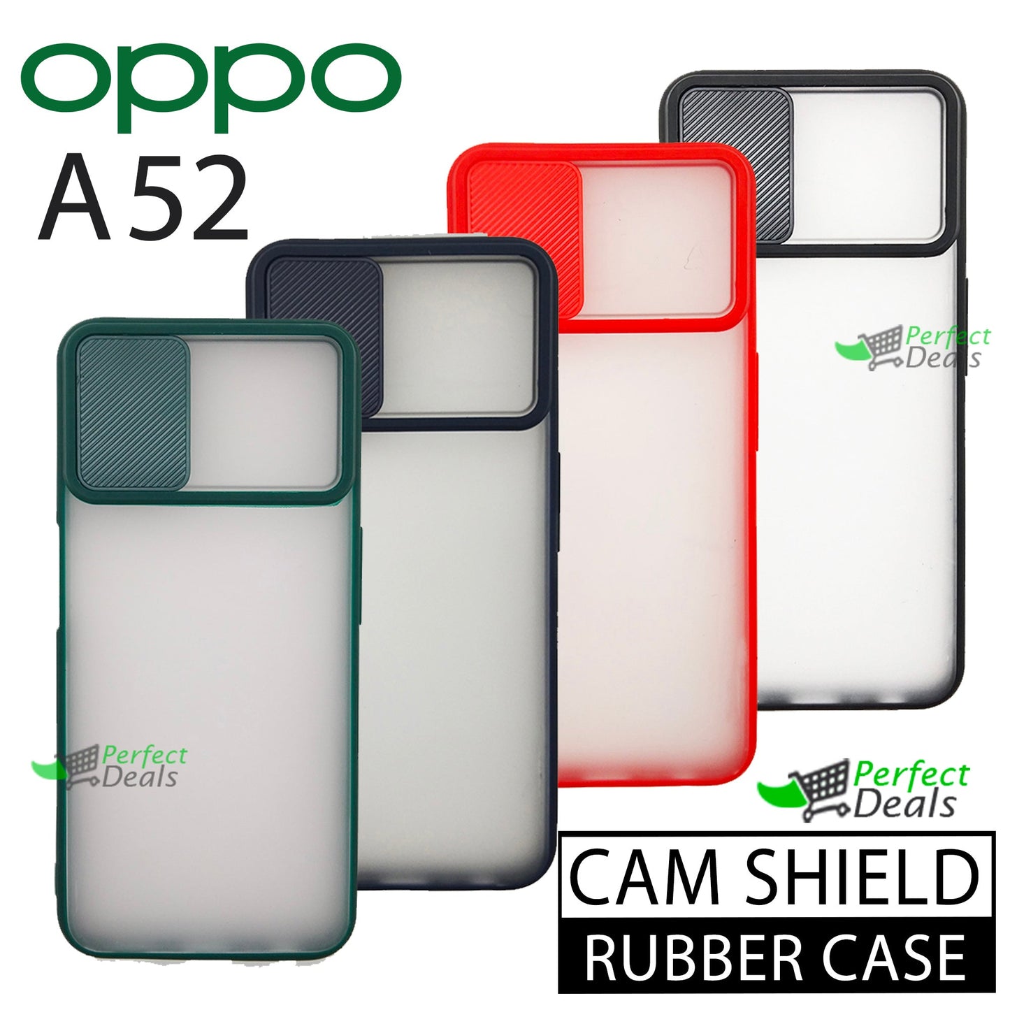 Camera Protection Slide PC+TPU case for OPPO A52