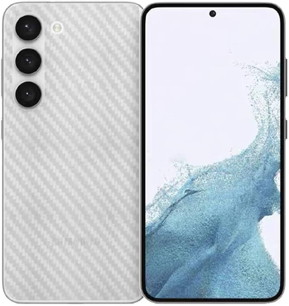 Samsung S23 Plus carbon Back Clear Skin Sticker