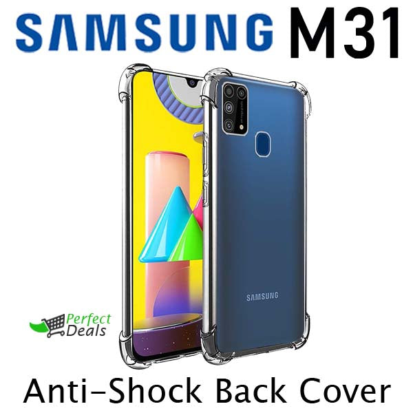 AntiShock Clear Back Cover Soft Silicone TPU Bumper case for Samsung M31