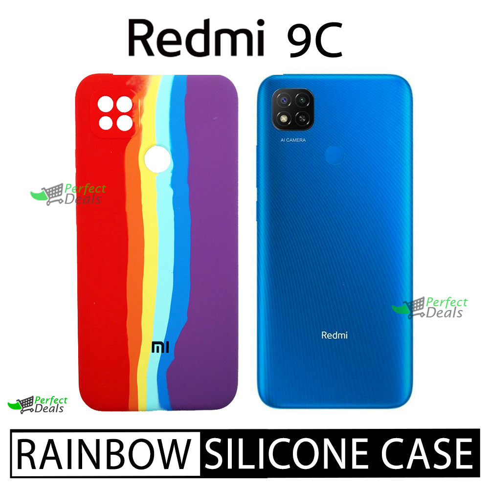 Latest Rainbow Silicone case for New Redmi 9C