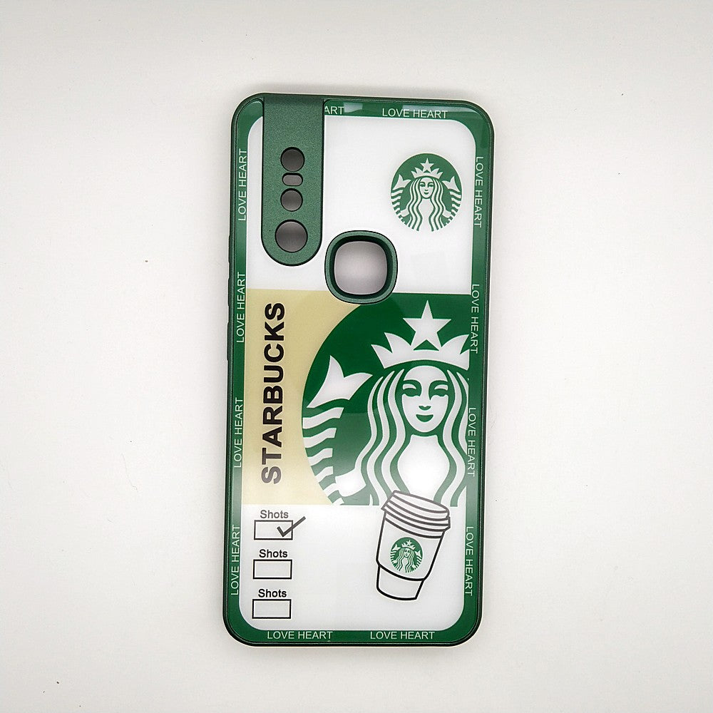 V15 Starbucks Series High Quality Perfect Cover Full Lens Protective Transparent TPU Case For Vivo V15