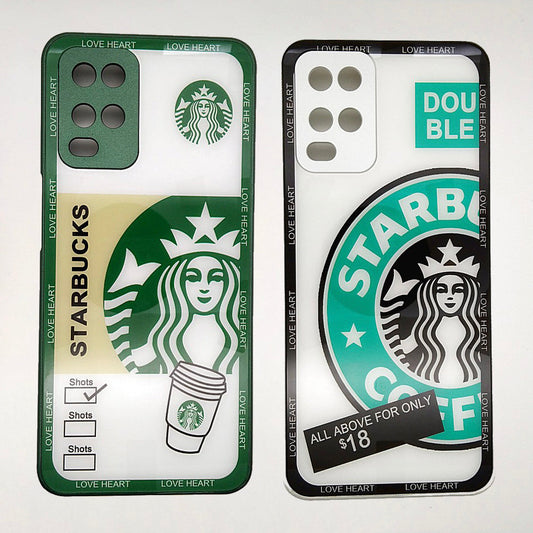Starbucks Full Camera Lens Protective Hard Shel PC Case For OPPO OPPO A54 4G