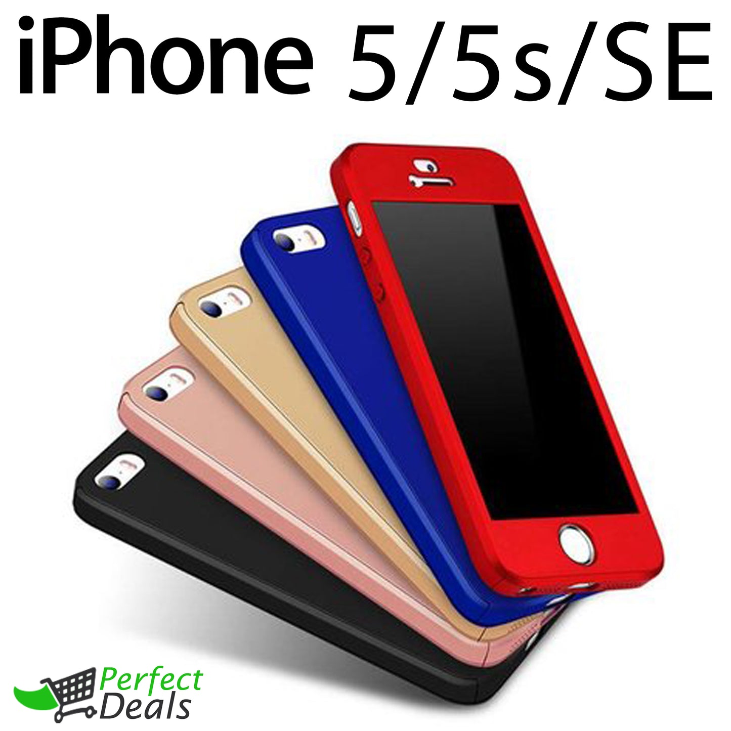 360° Case Cover for with a Free Screen Protector Tempered Glass for apple iPhone