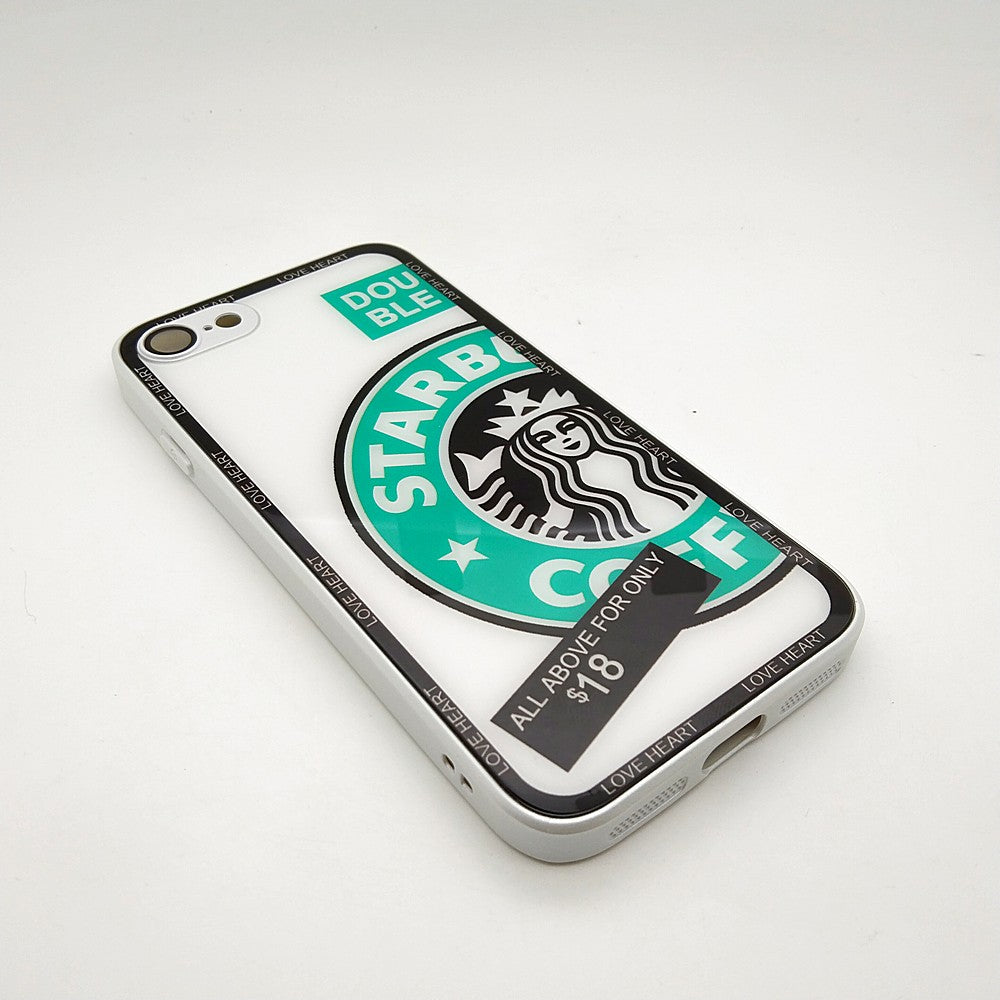 Starbucks Full Camera Lens Protective Hard Shel PC Case For apple iPhone 7 / 8
