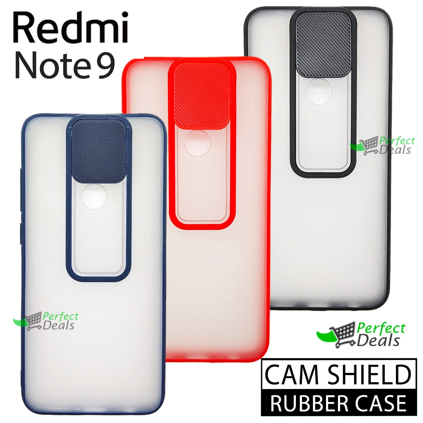 Camera Protection Slide PC+TPU case for New Redmi Note 9