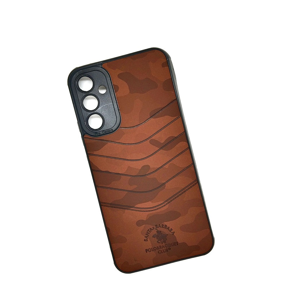 Samsung A34 5G POLO clothe texture case velvet Back Cover Brown